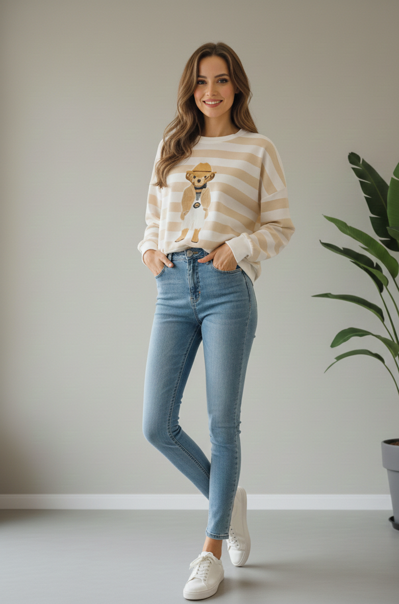 SUDADERA OSITO RAYAS - Imagen 3