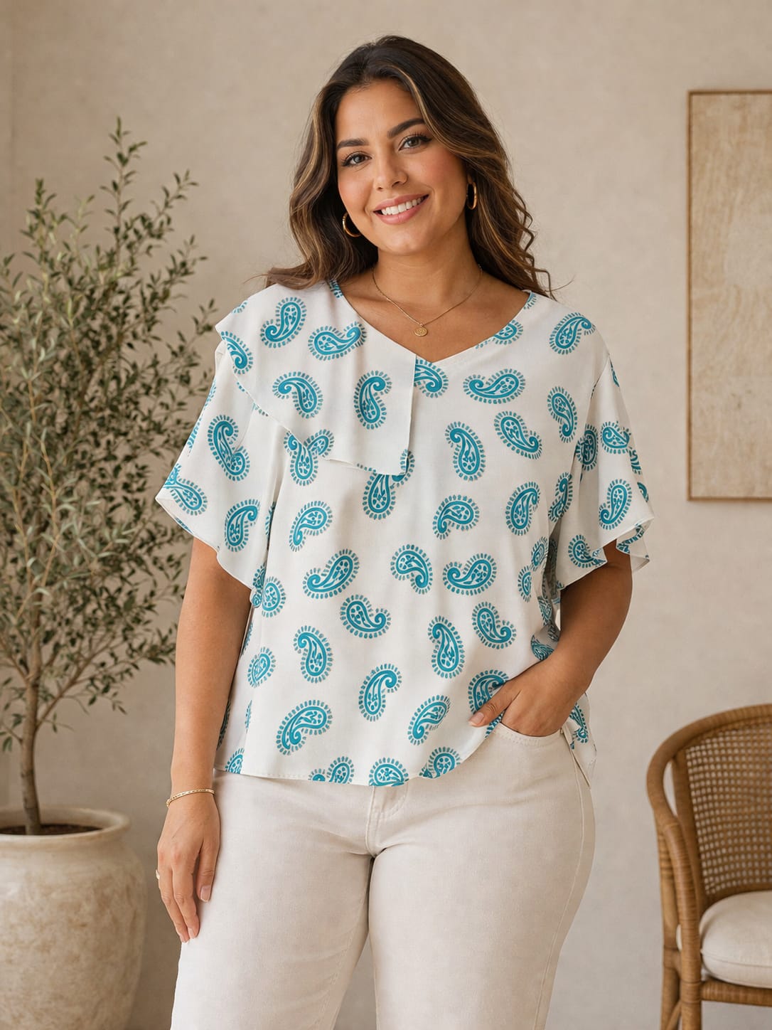 BLUSA PAISLEY CALA
