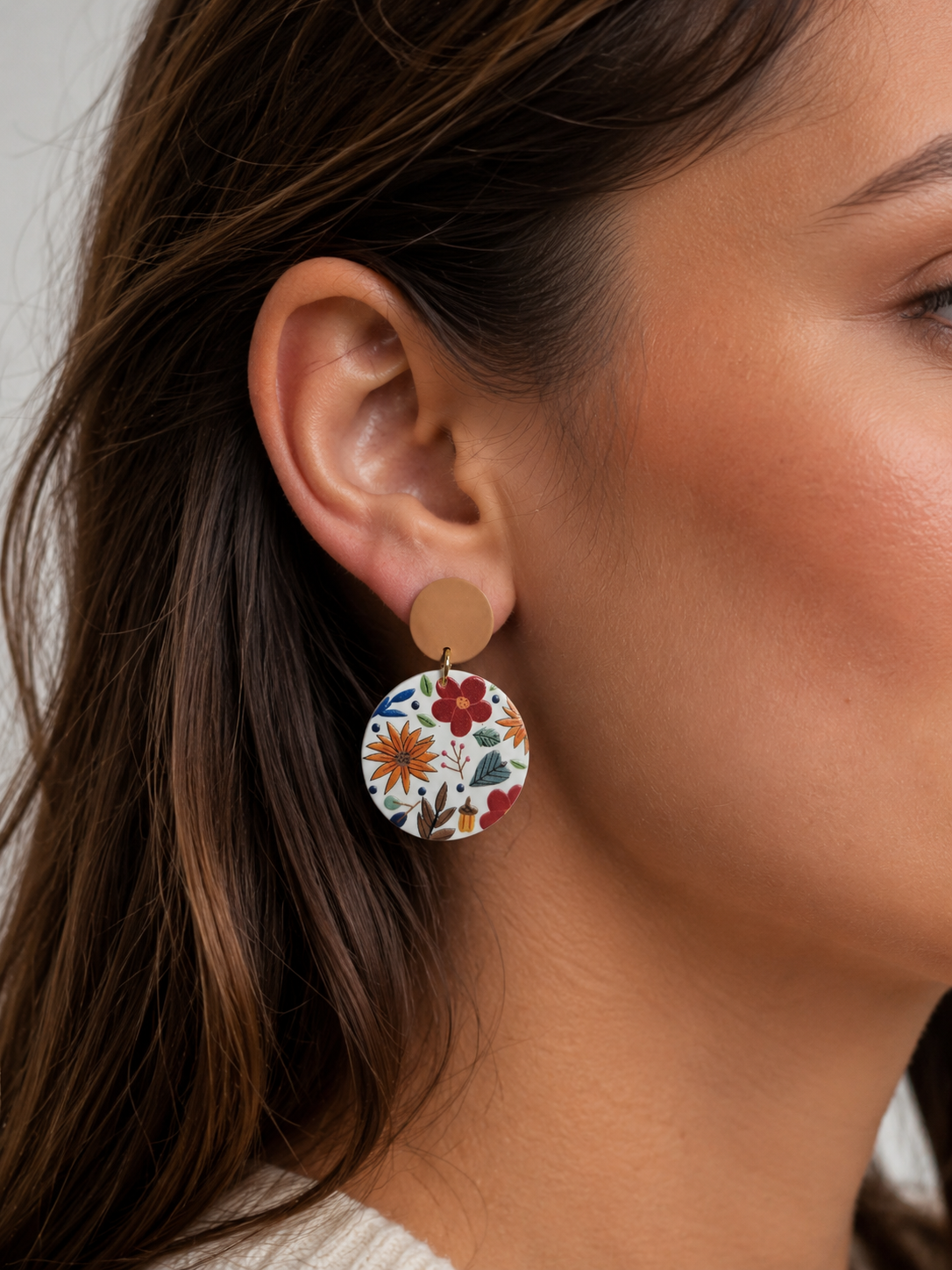 PENDIENTES JARDIN CANELA