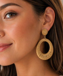 PENDIENTES BALI RAFIA